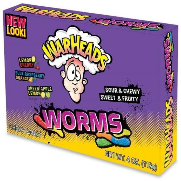 Warheads Sour Worms Theater Box 113gr